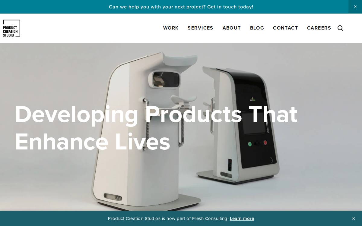 Product Creation Studio website preview
