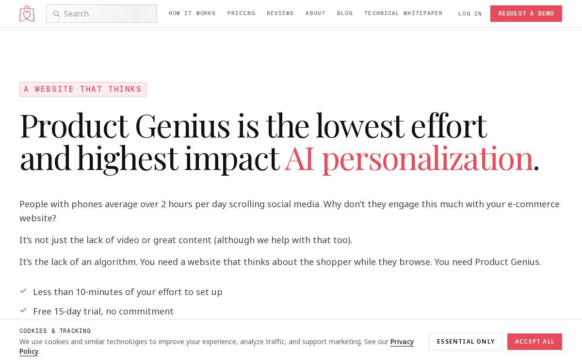 Product Genius AI website preview