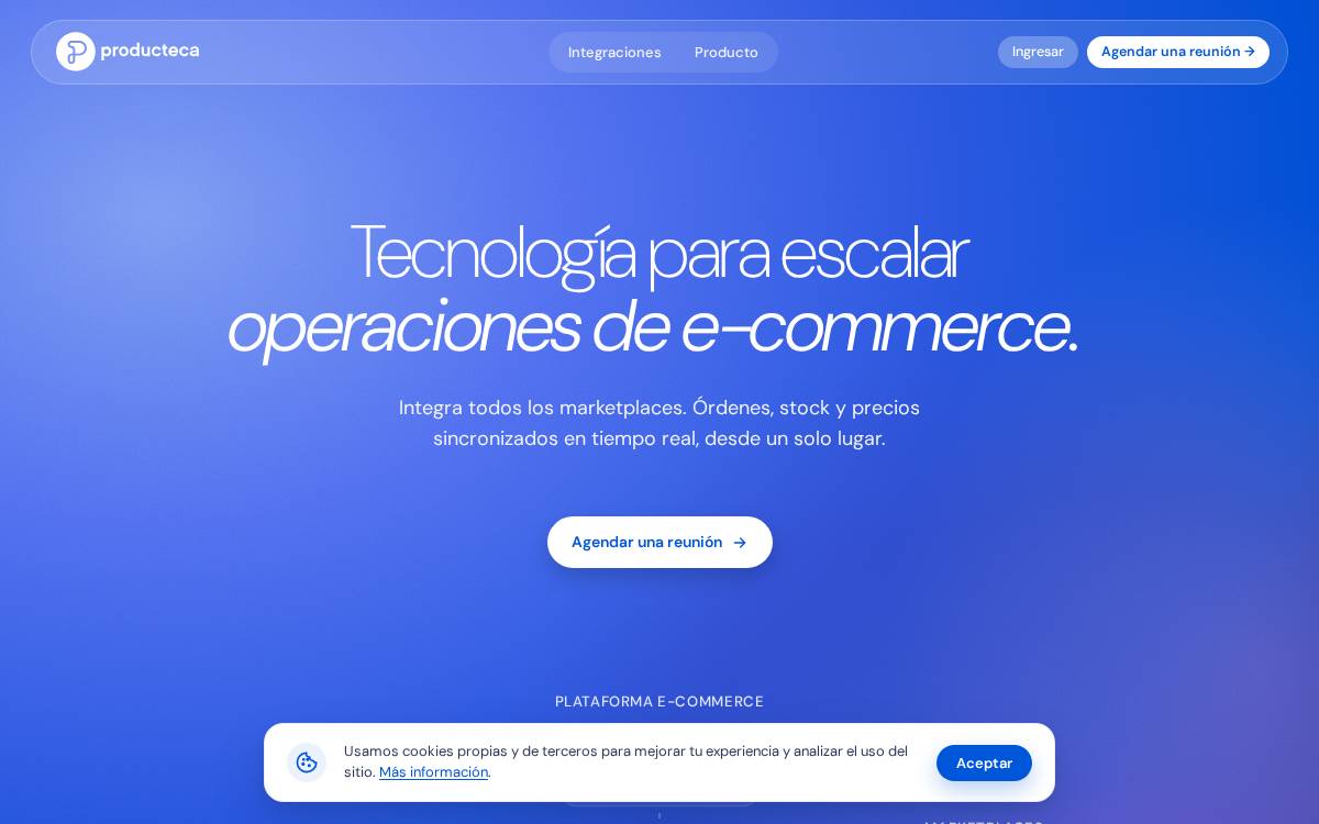 Producteca website preview