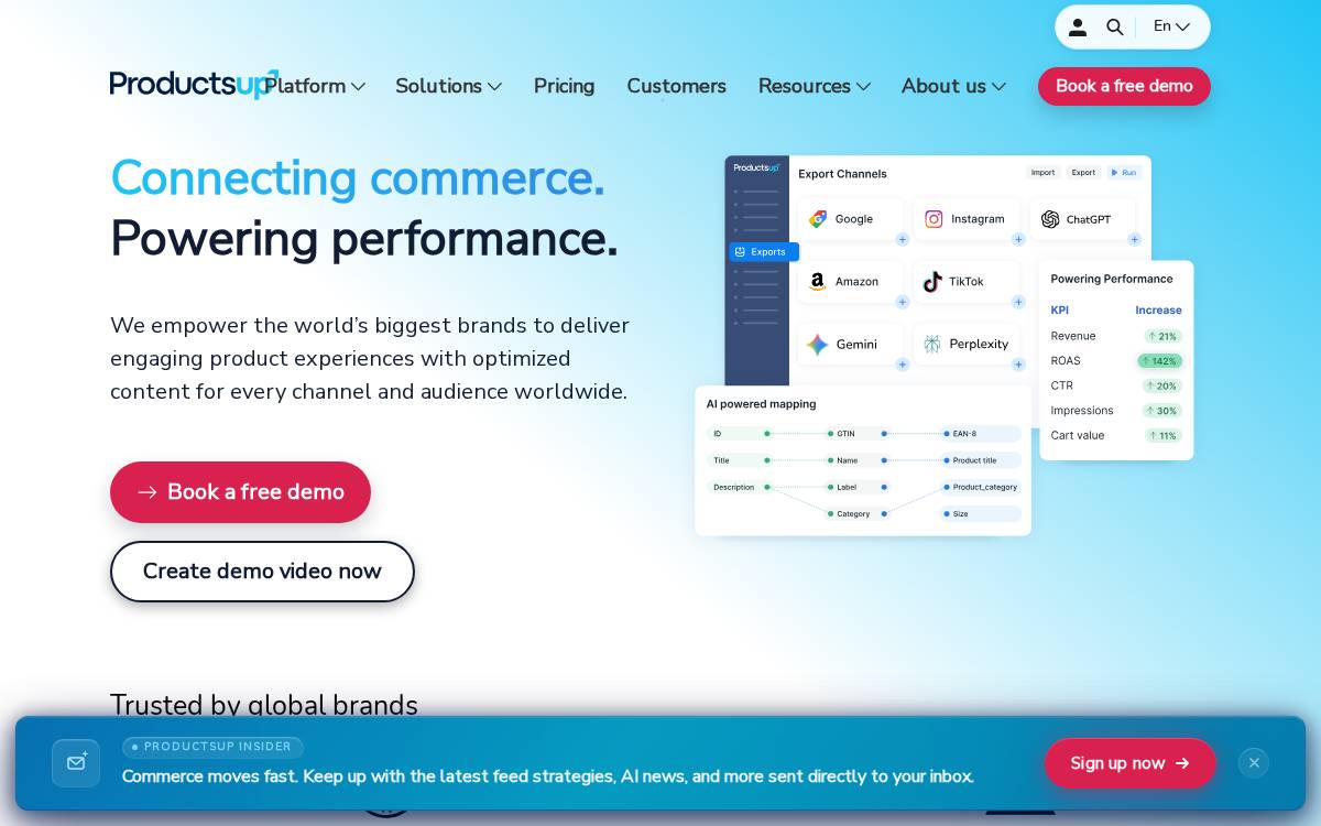 Productsup website preview