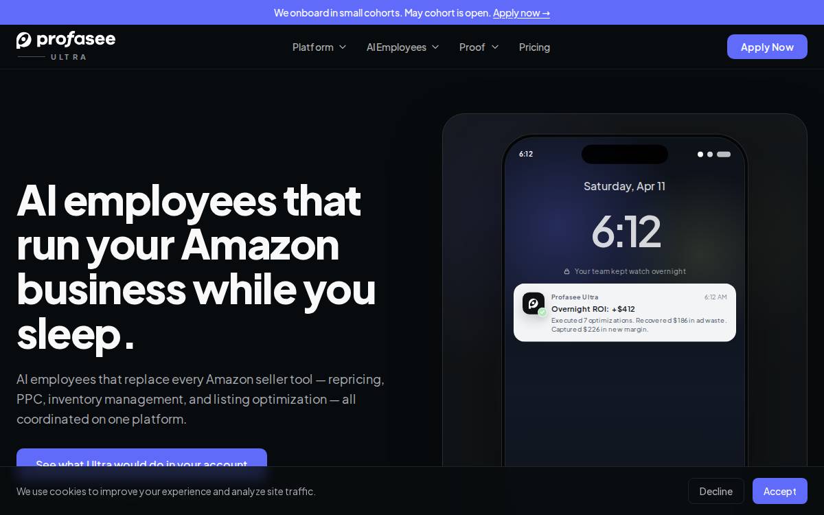 Profasee website preview