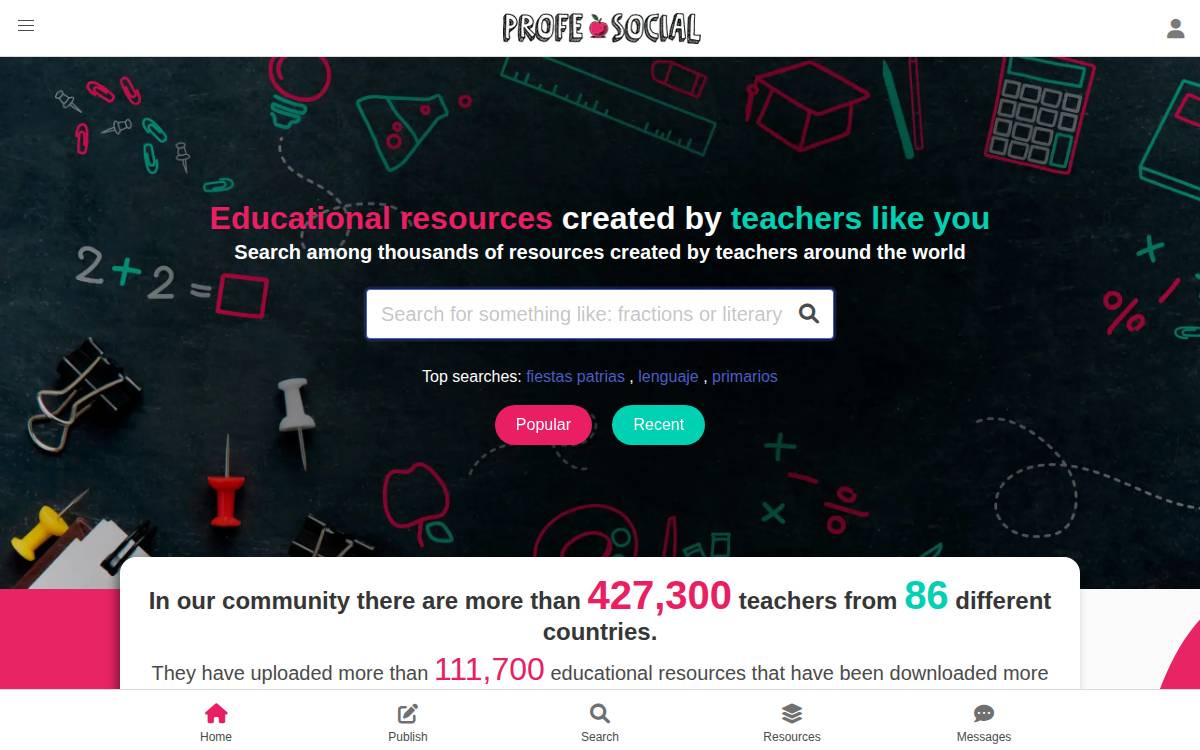PROFE SOCIAL website preview