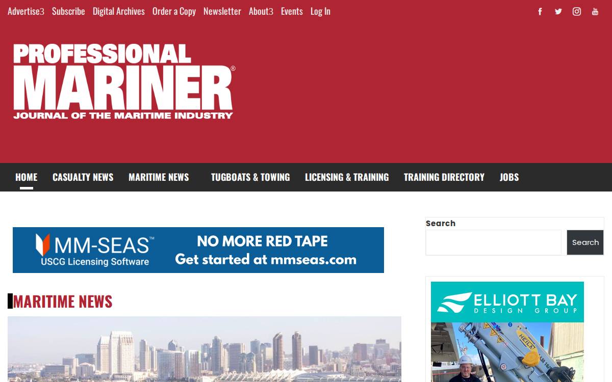 Professionalmariner website preview