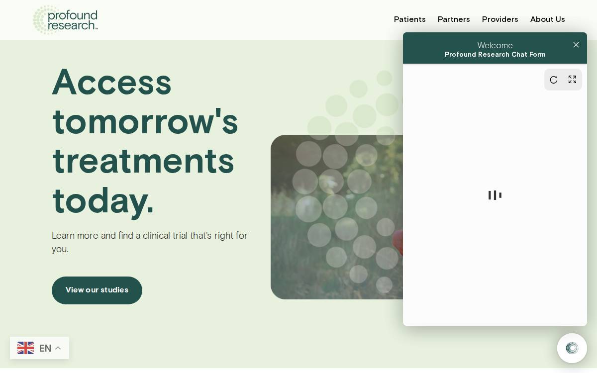Profound website preview