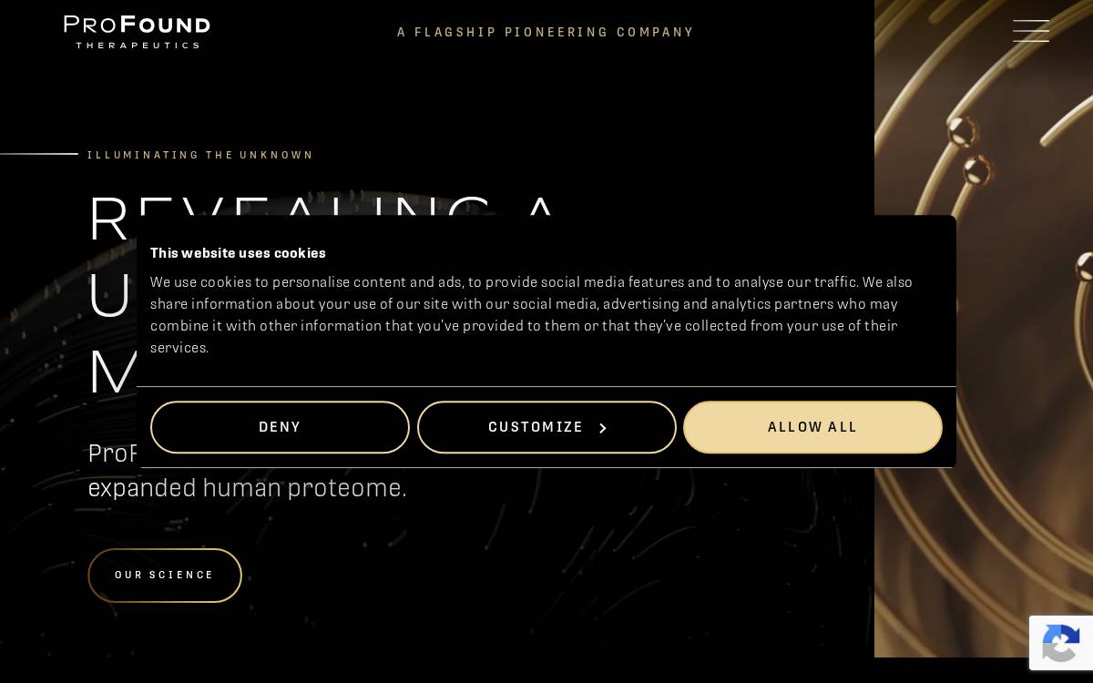 ProFound Therapeutics website preview