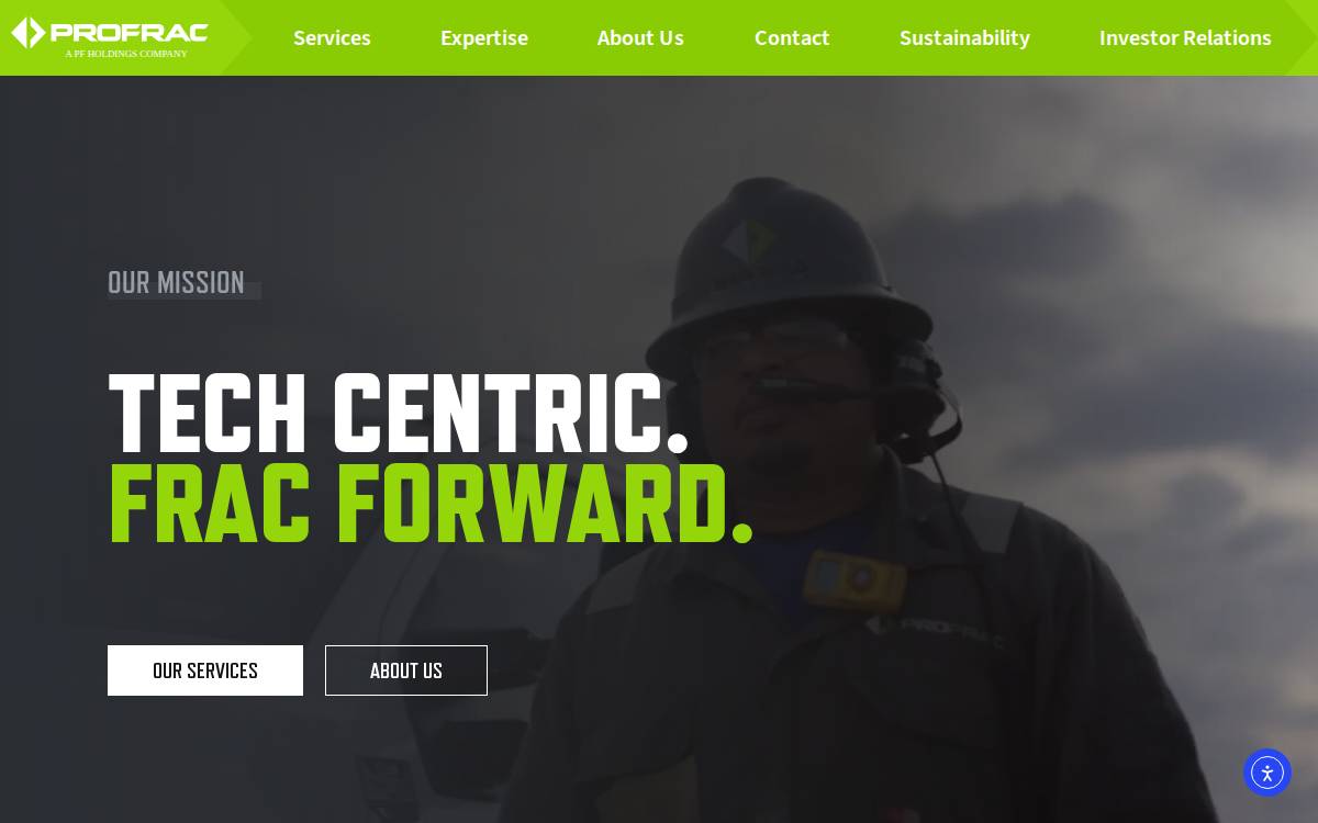 Profrac website preview