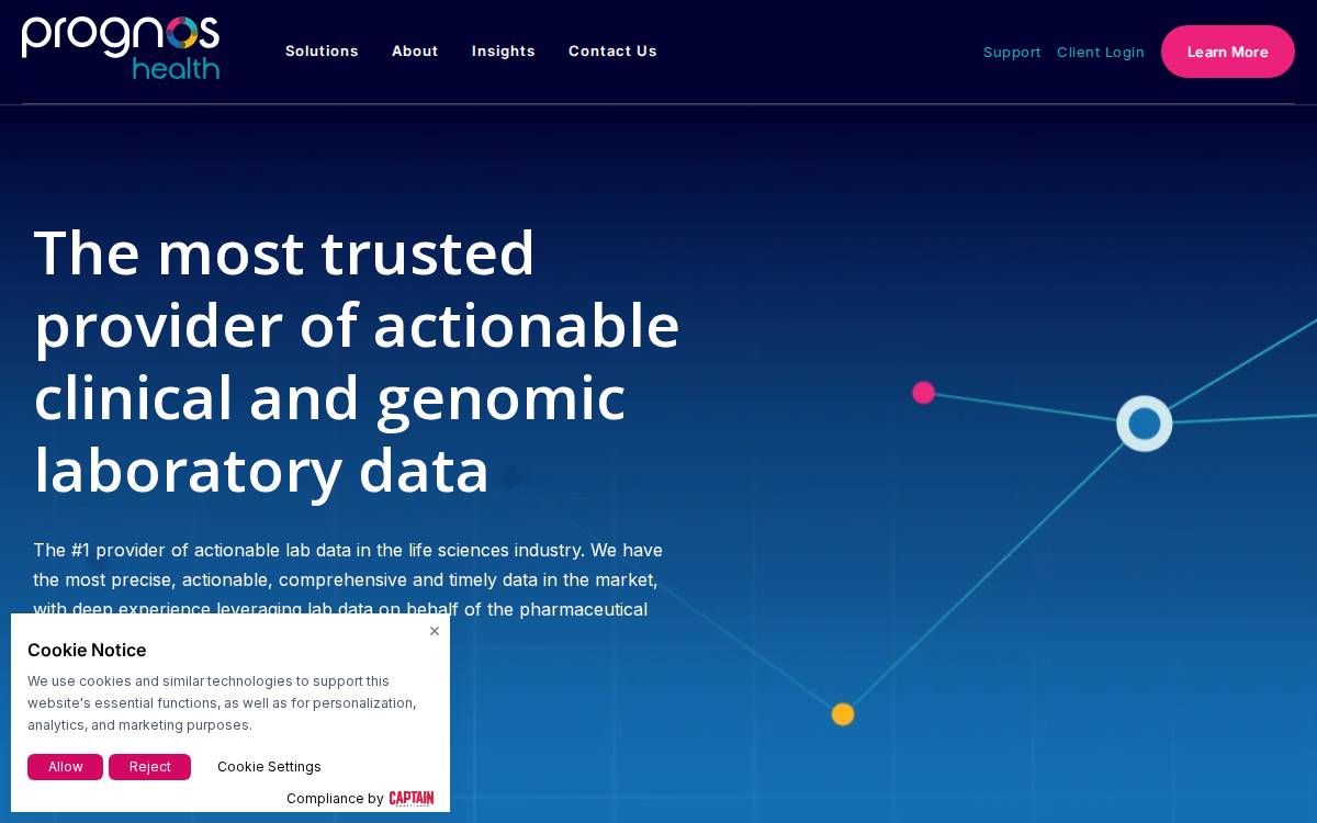 Prognos website preview