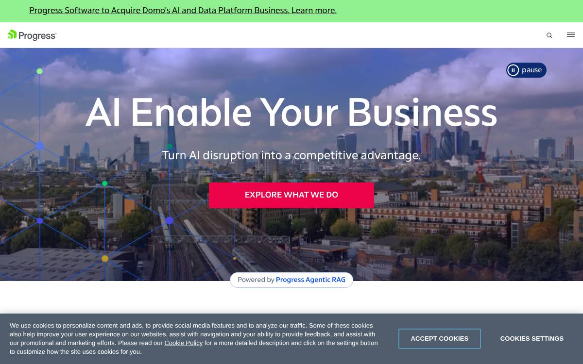 Progress Software website preview