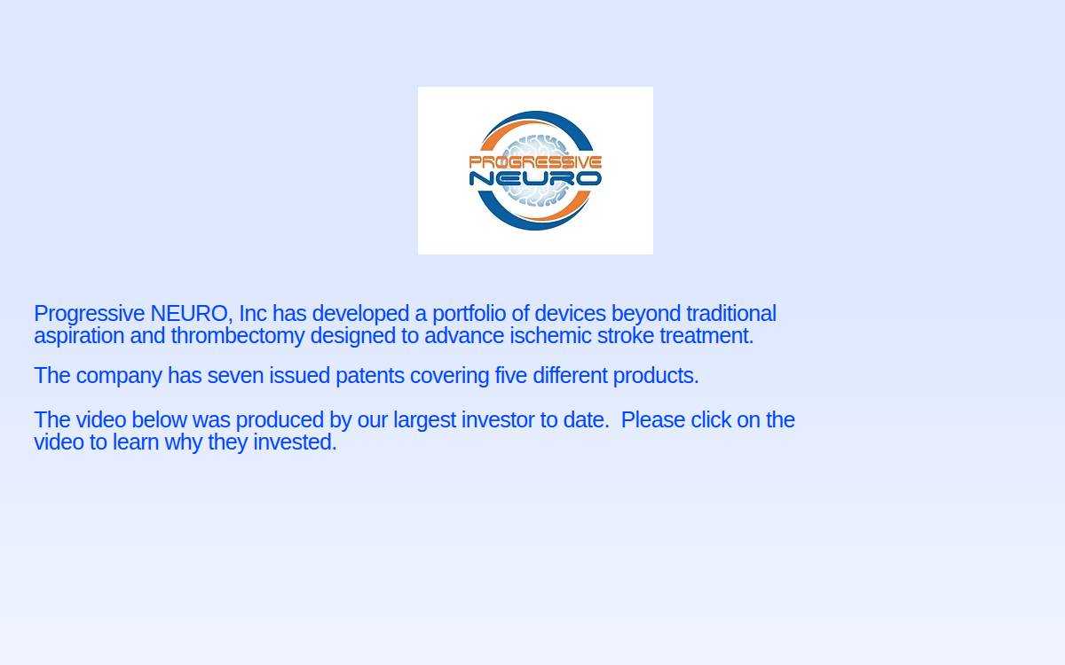 Progressive Neuro website preview