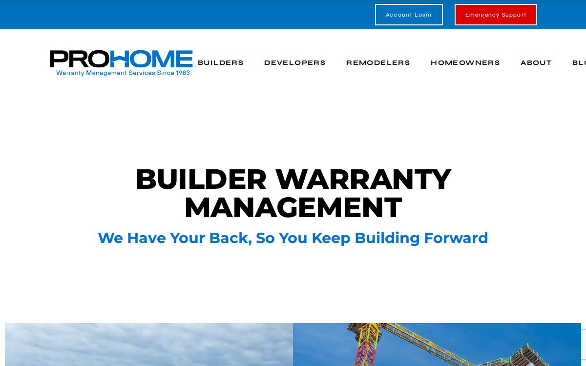 ProHome website preview
