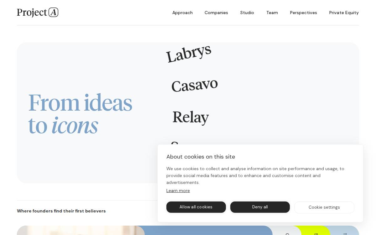 Project A website preview