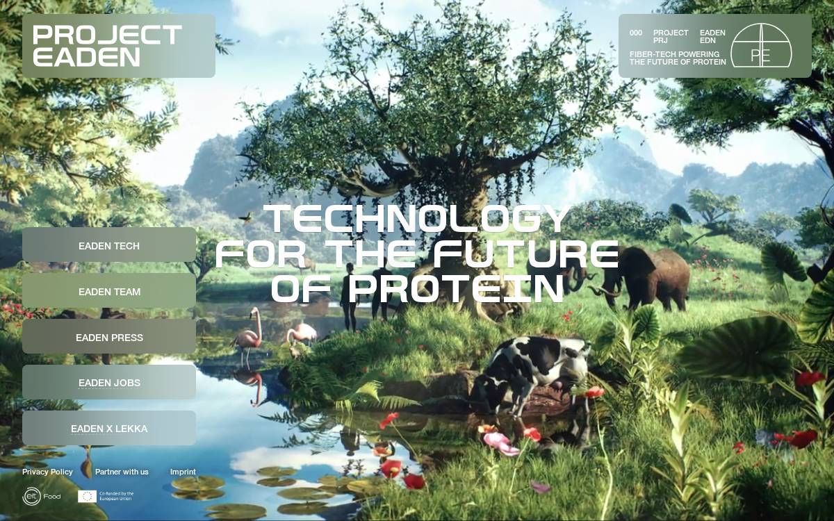 Project Eaden website preview