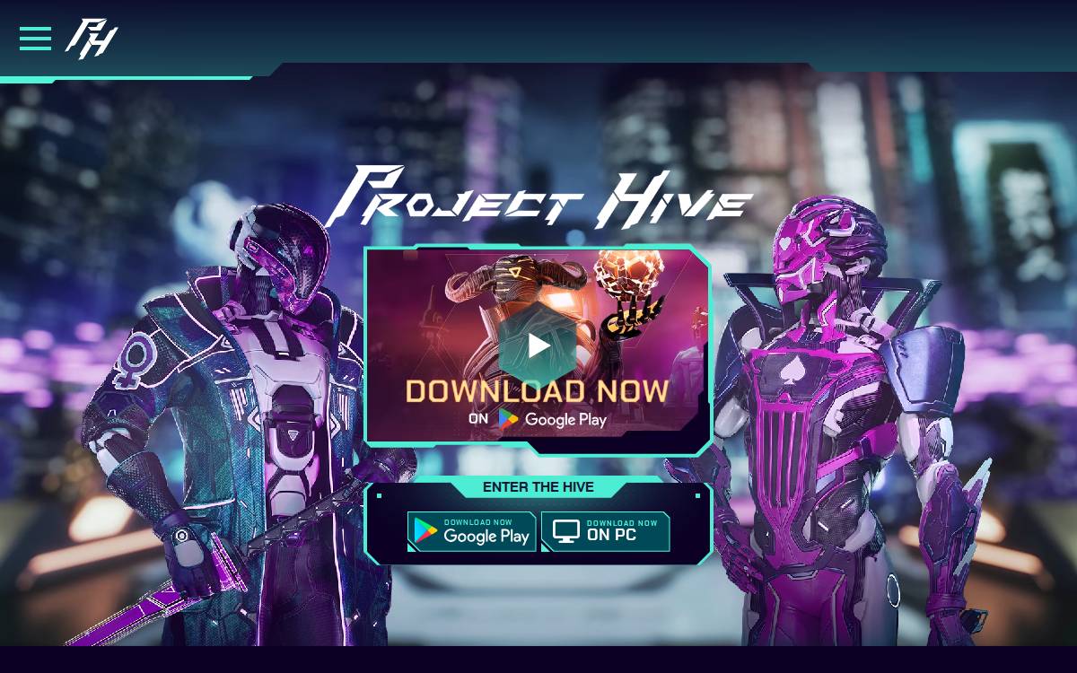 Project Hive website preview