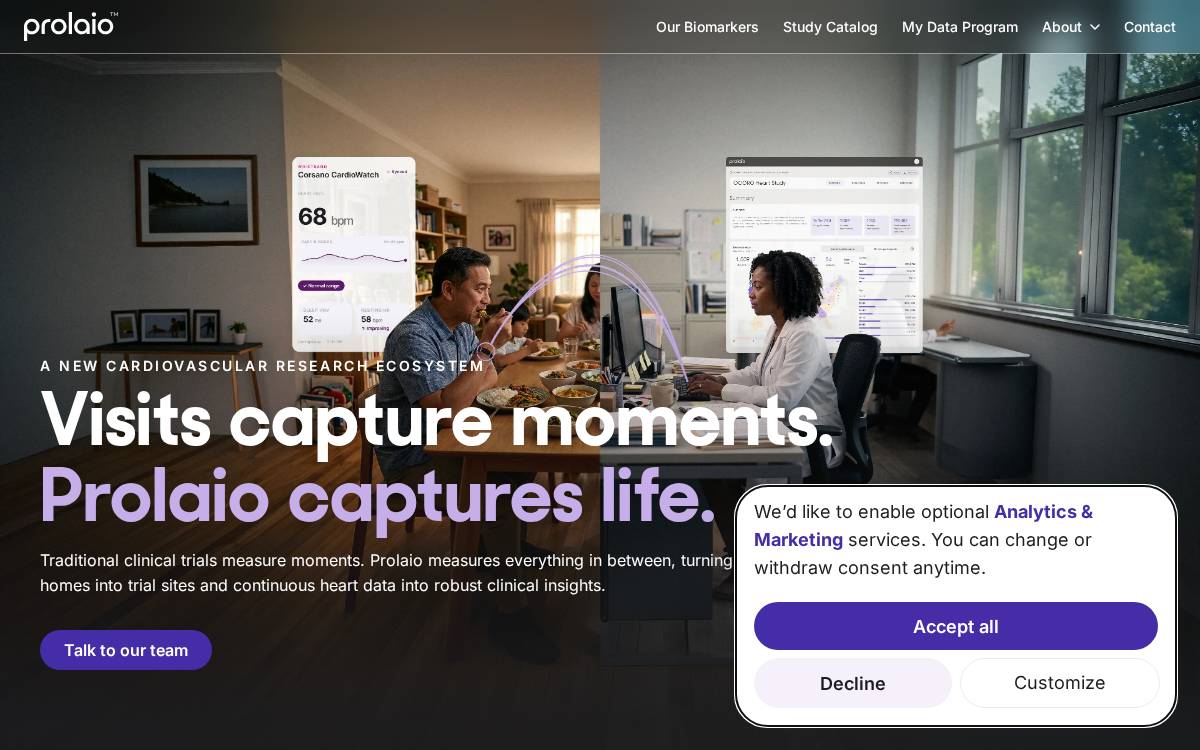 Prolaio website preview