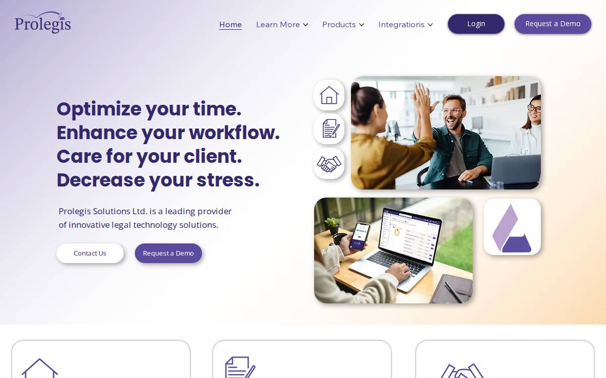Prolegis website preview