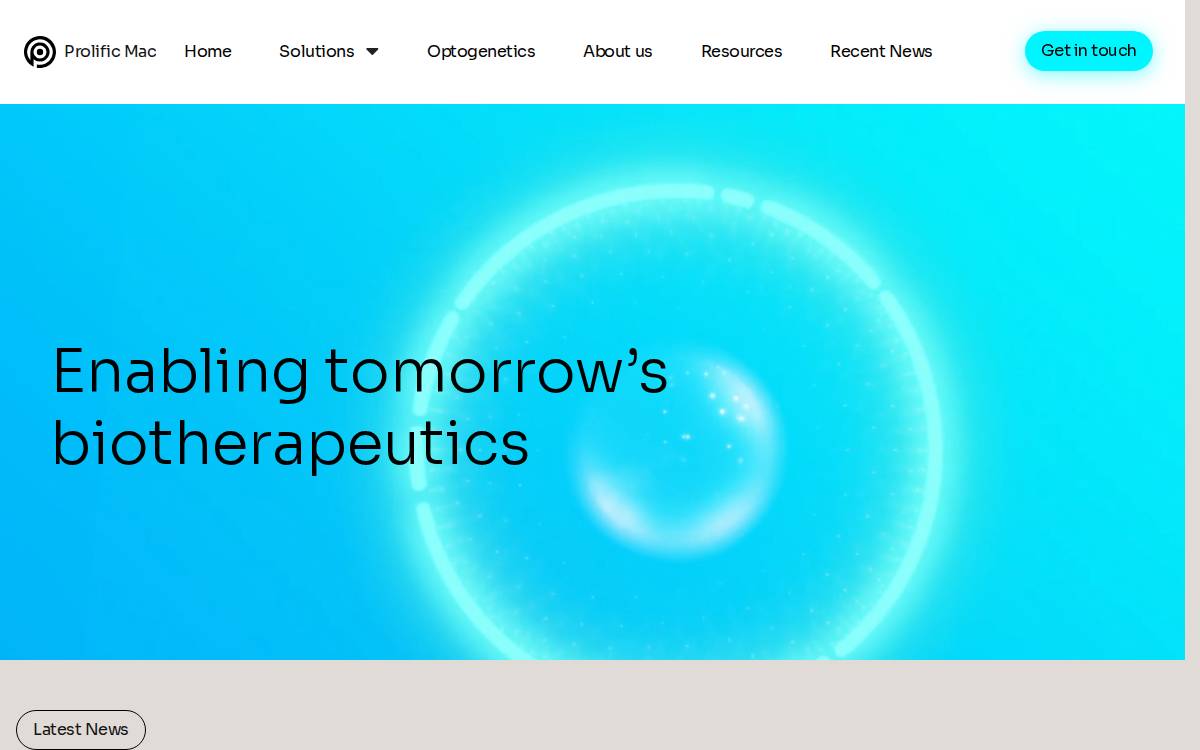 Prolific Machines website preview