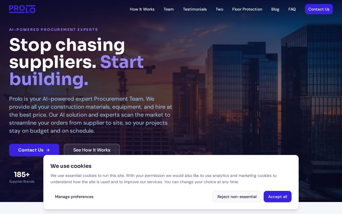Prolo website preview