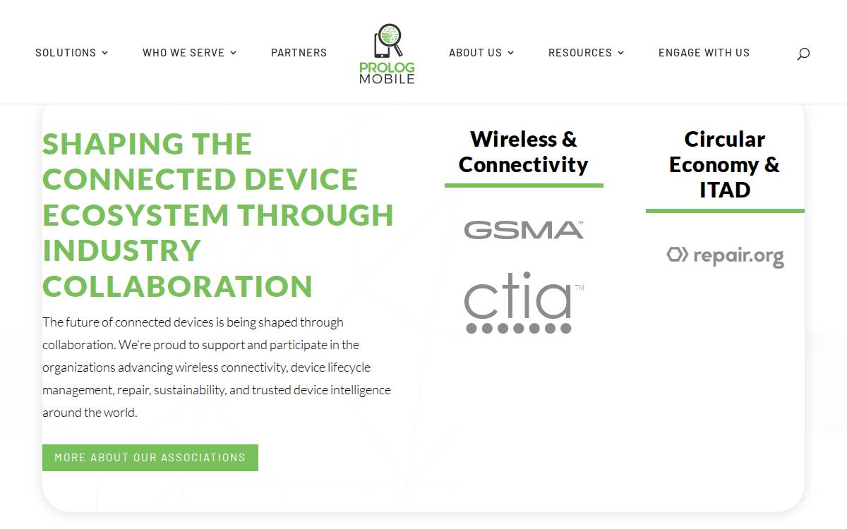 PrologMobile website preview