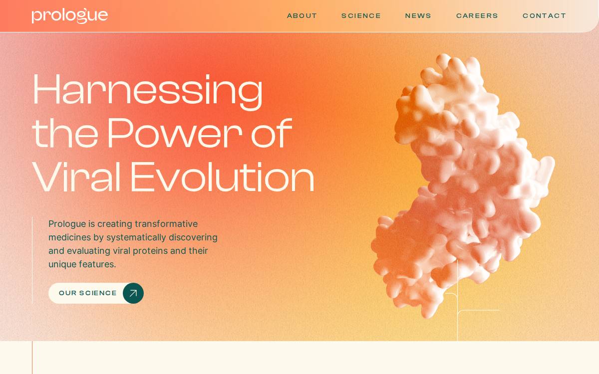 Prologue Medicines website preview