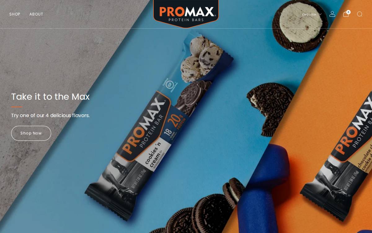 Promax Nutrition website preview