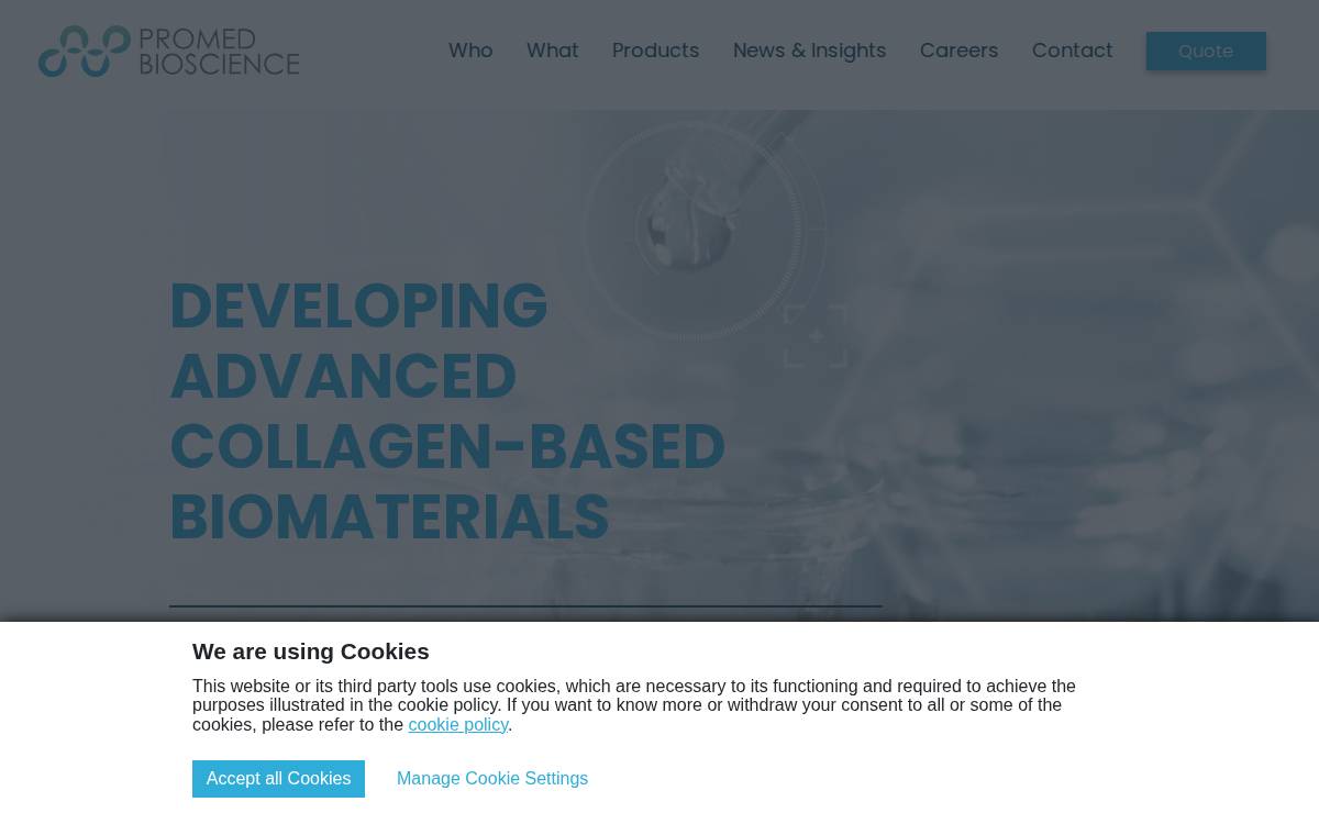 Promedbioscience website preview