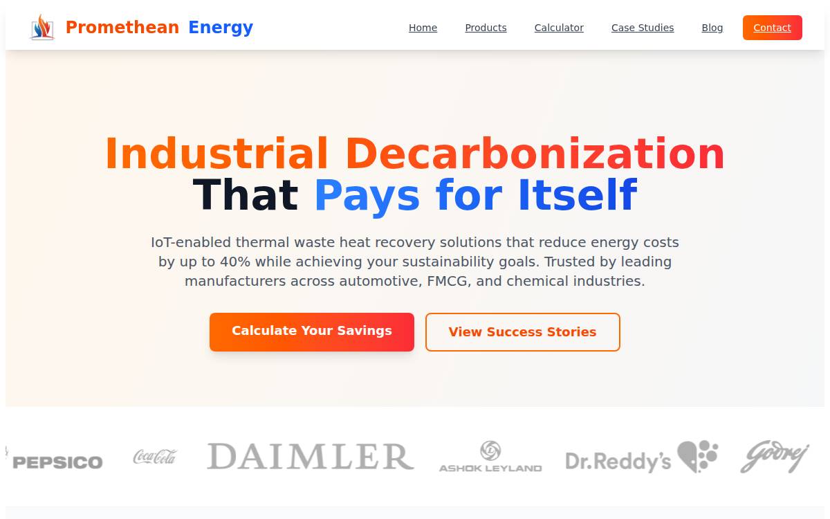 Prometheanenergy website preview
