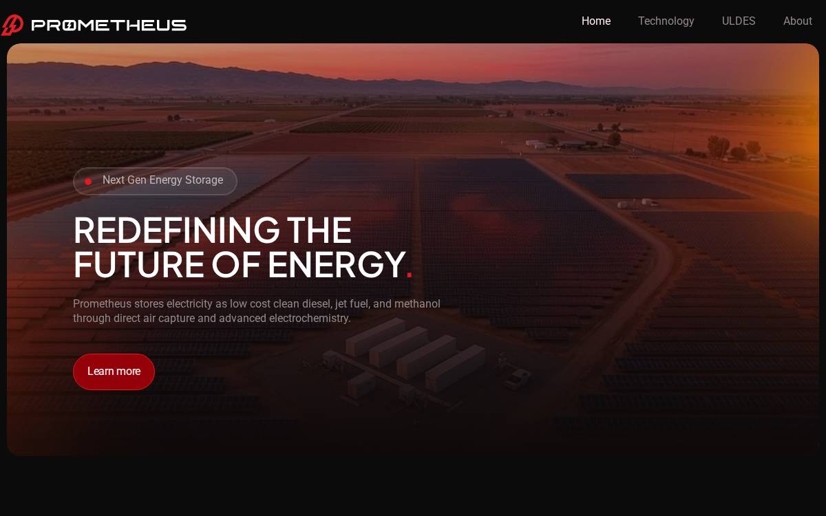 Prometheus website preview