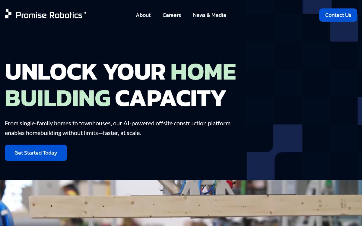 Promise Robotics website preview
