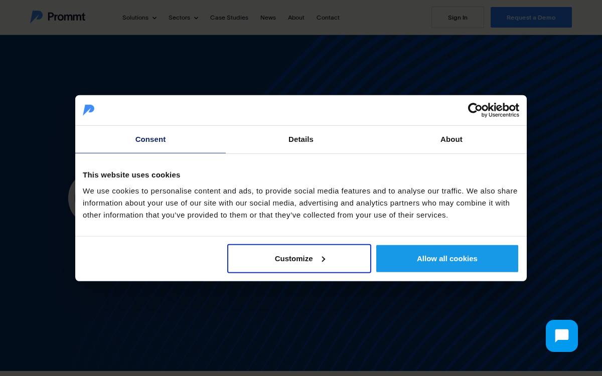 Prommt website preview