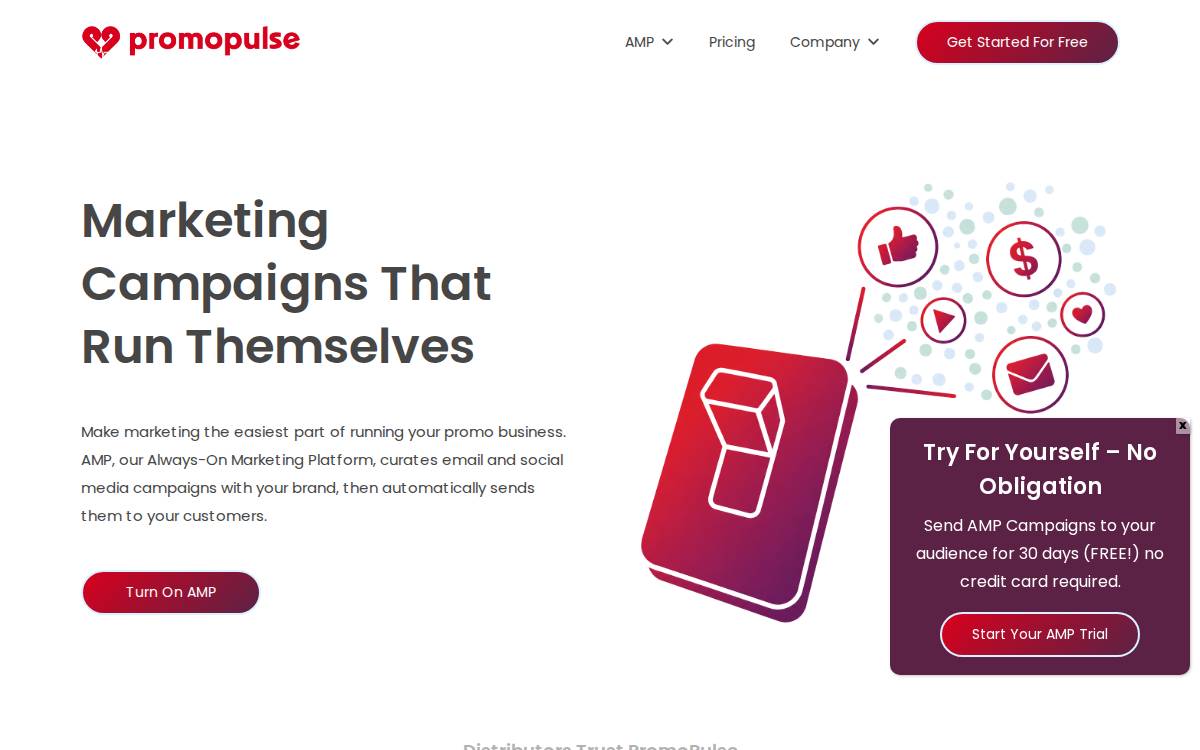 PromoPulse website preview