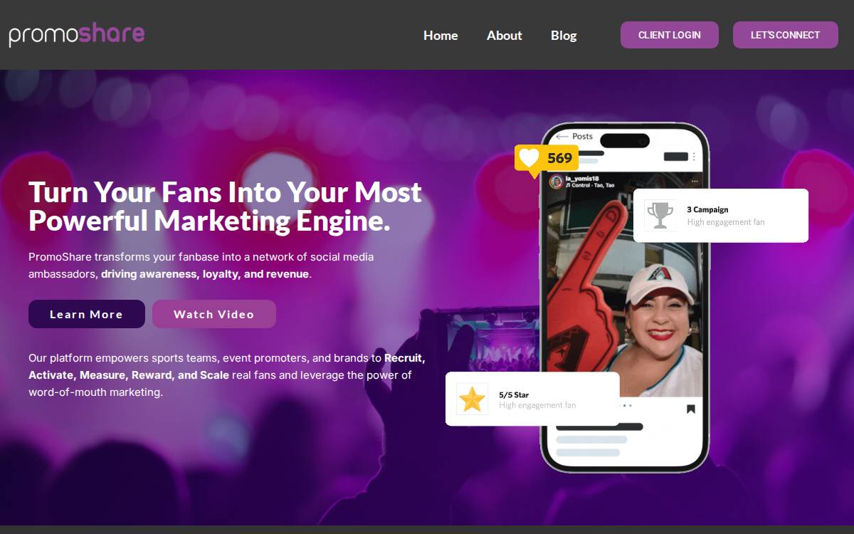 PromoShare website preview
