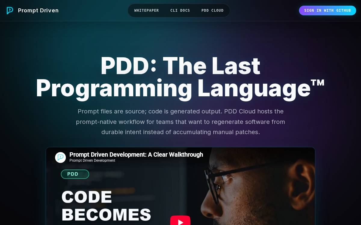 PROMPT DRIVEN, INC. website preview