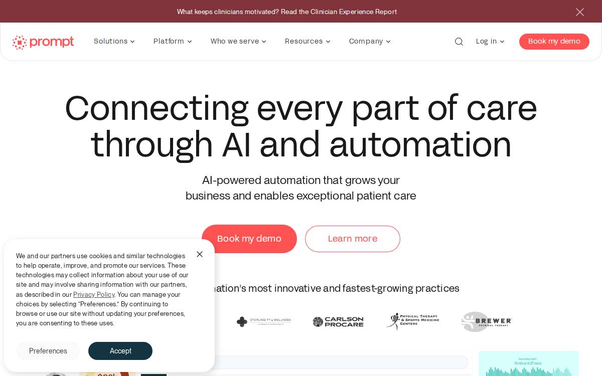 Prompt Health website preview