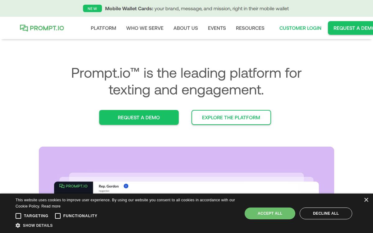 Prompt-io website preview