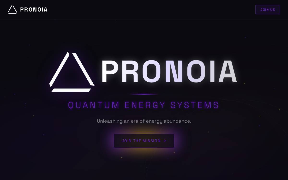 Pronoia ↗︎ website preview