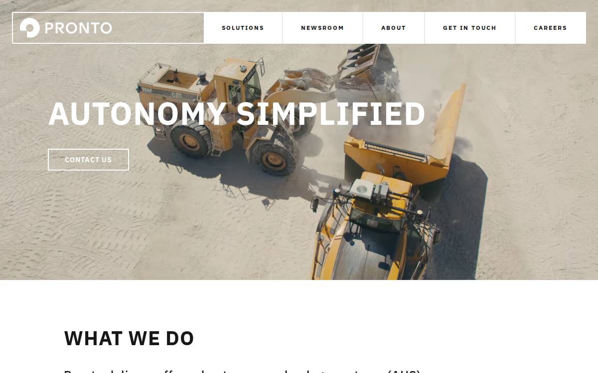 Pronto AI website preview