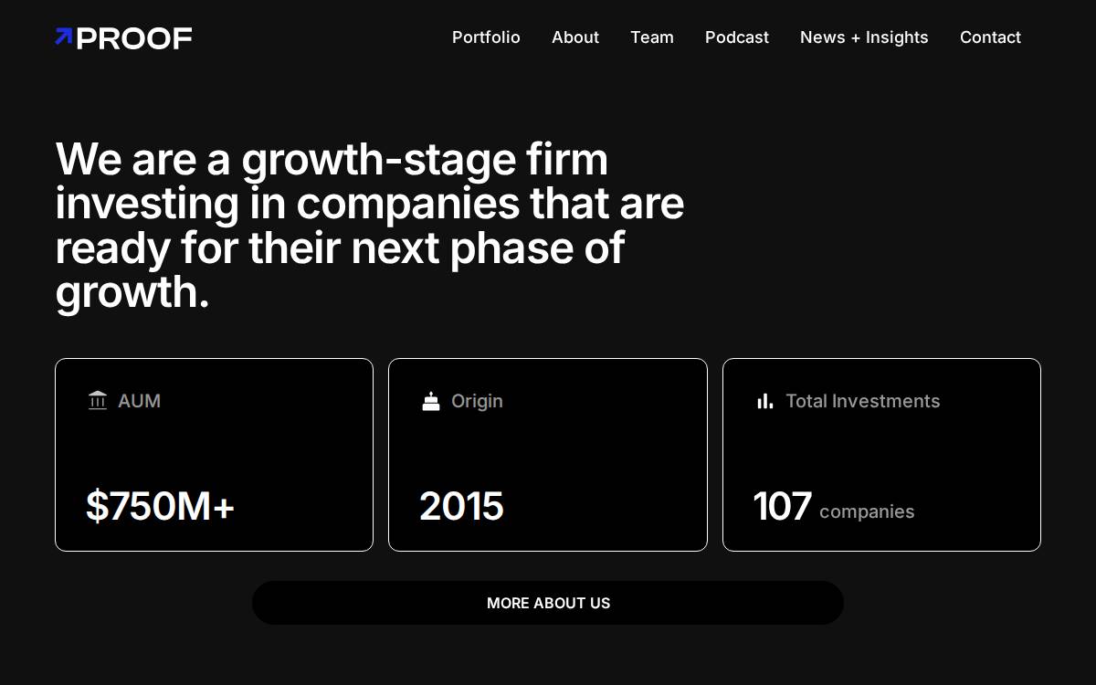 Proof website preview