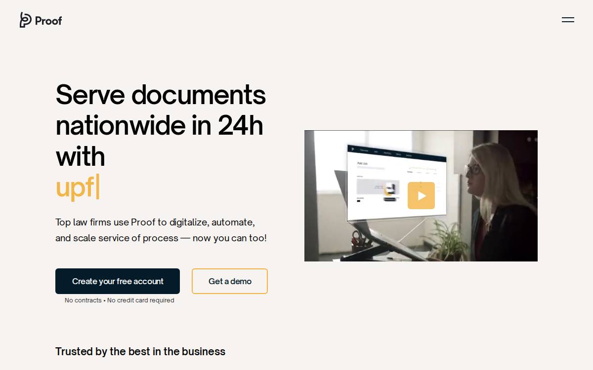PROOF website preview