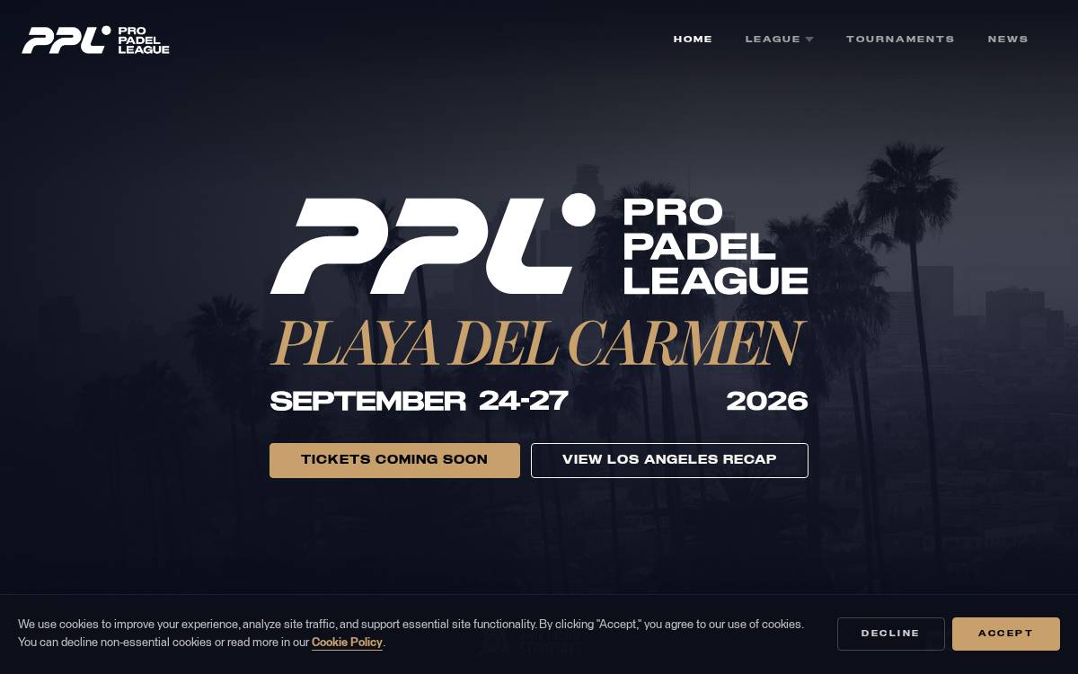 Propadelleague website preview