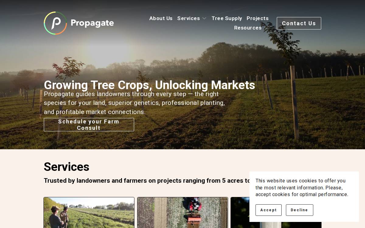 Propagate Ventures website preview