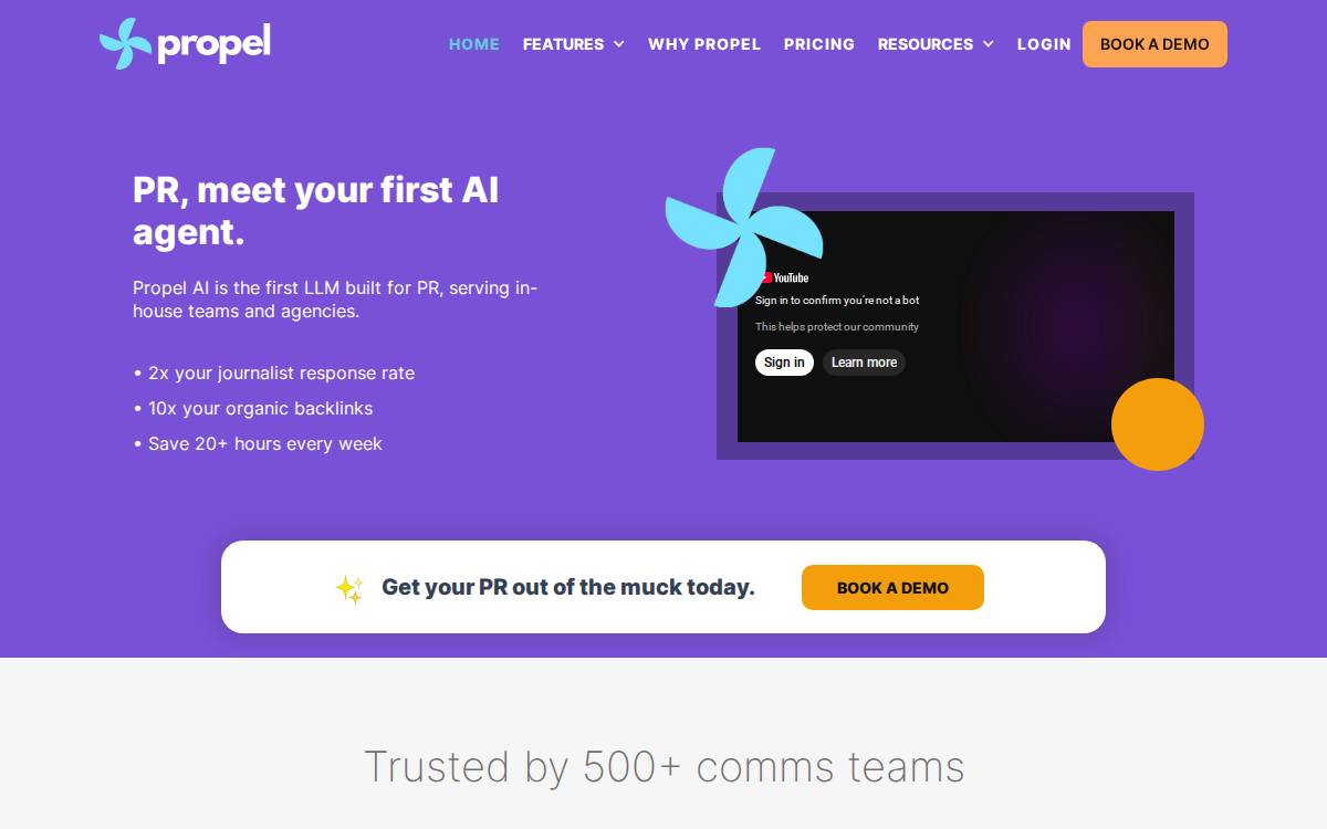 Propel website preview