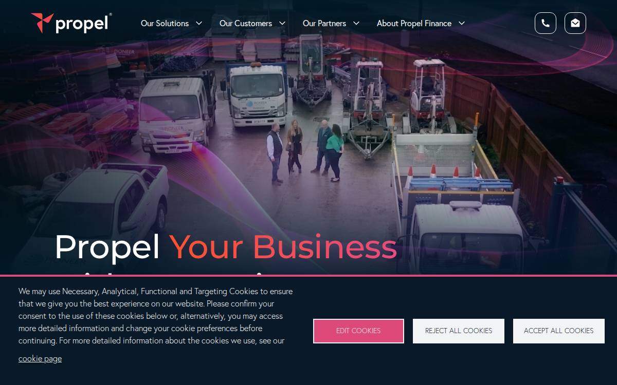 Propel Finance website preview