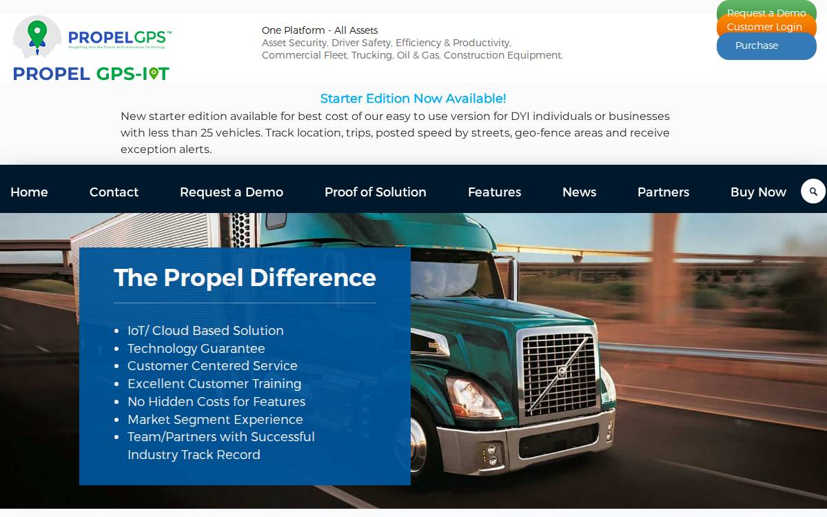 Propel GPS website preview
