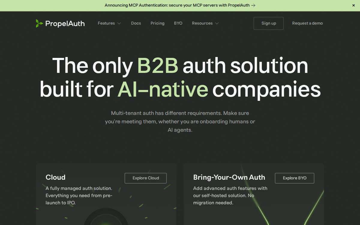PropelAuth website preview