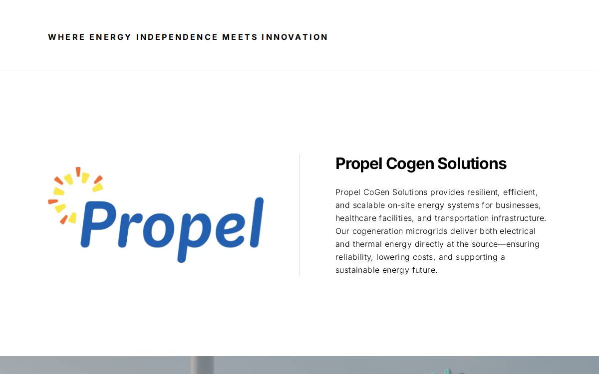Propelcogensolutions website preview