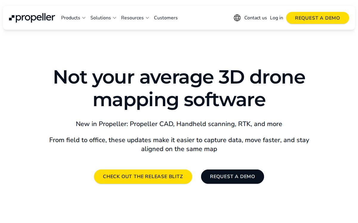 Propeller Aero website preview