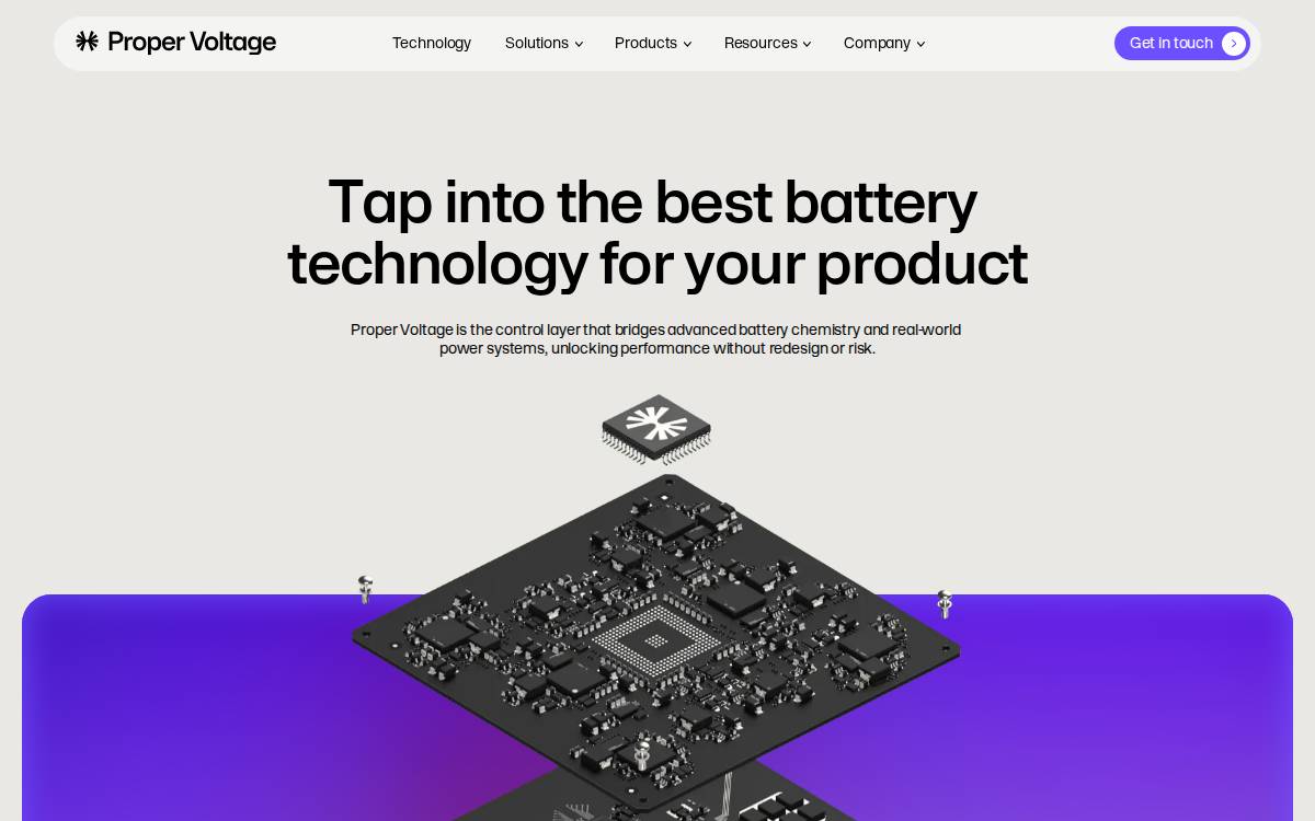 Proper Voltage website preview
