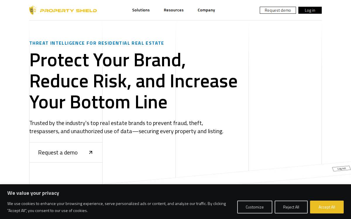 Property Shield website preview