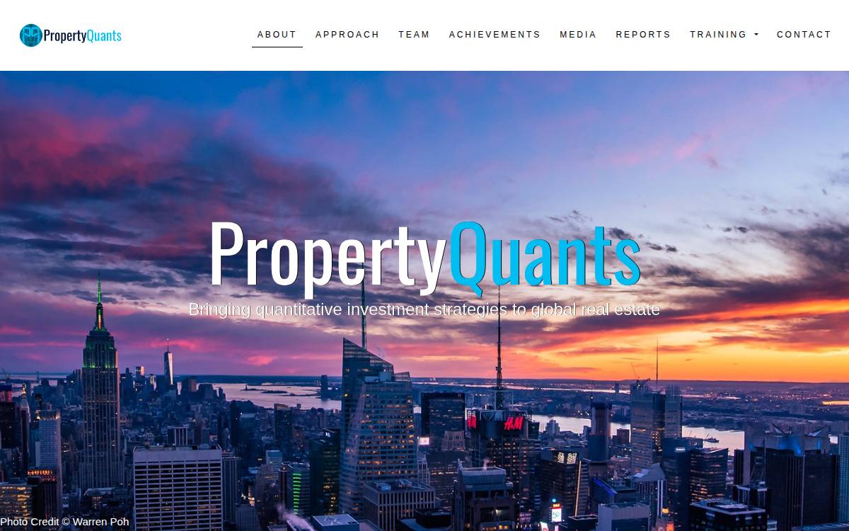 PropertyQuants website preview