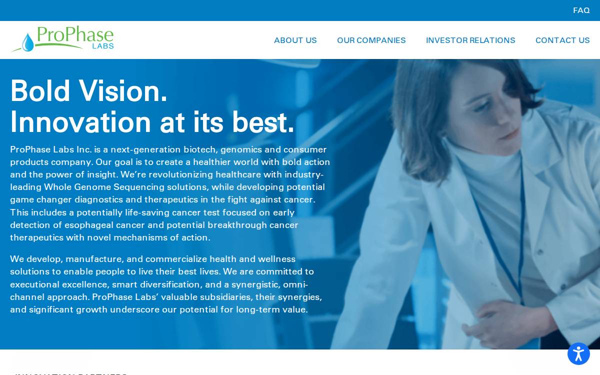 ProPhase Labs website preview